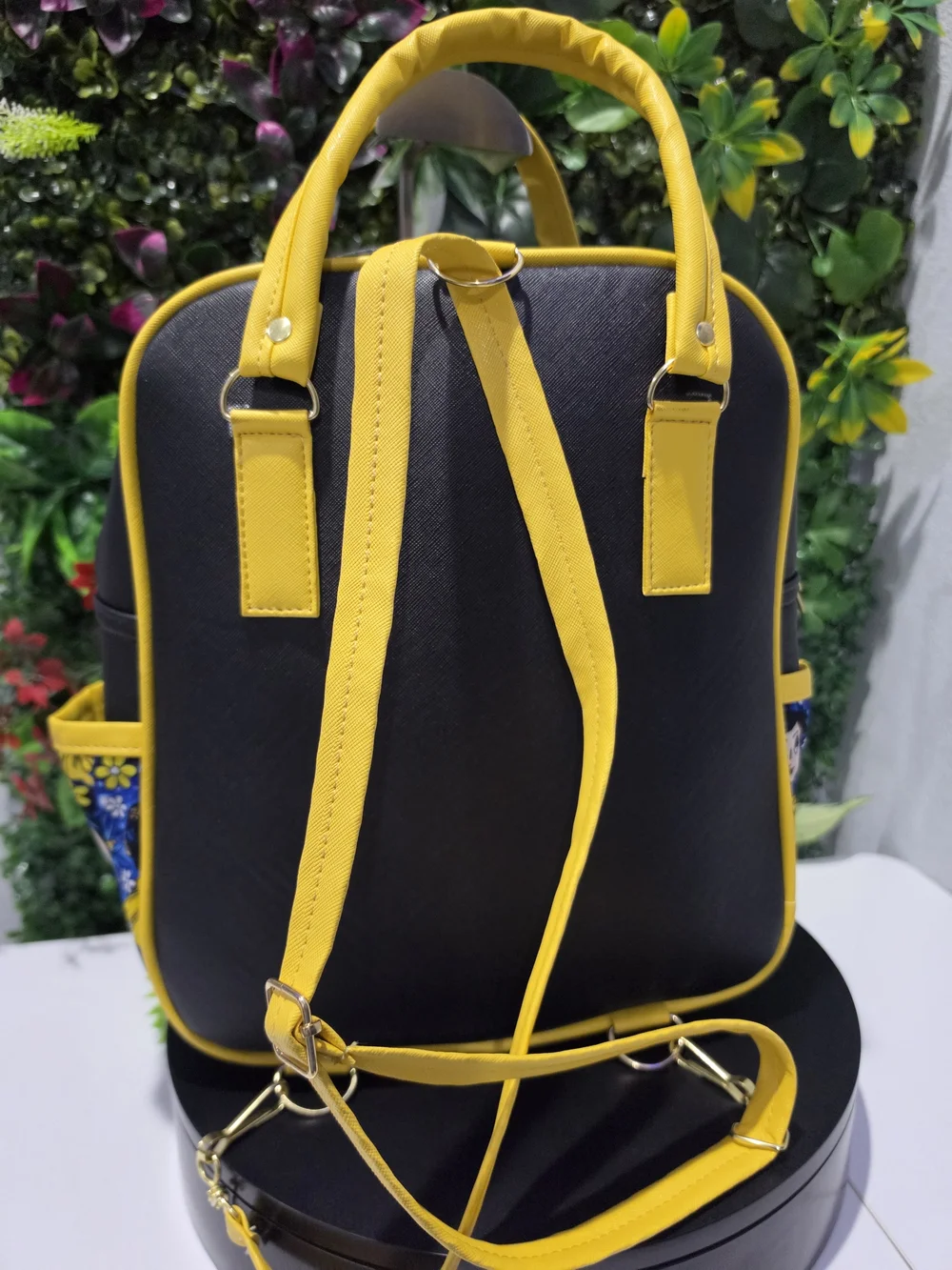New 30cm Handamade Coraline Graphic Black & Yellow Backpack - Unbranded